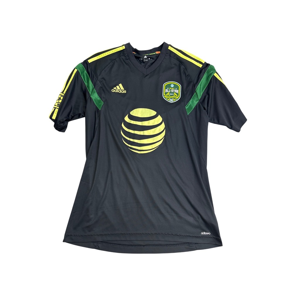Adidas MLS All Star 2014 Soccer Jersey Mens Medium Black Green Yellow adizero